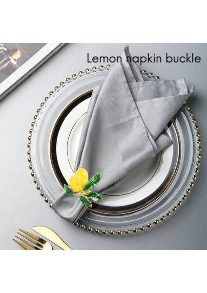 8'li Peçete Halkası Seti, Limon Düğün Peçetelik Altın Peçete Tokası Masa Dekorasyonu Partiler Tatil Aile Toplantıları Için (Yurt Dışından) modelleri