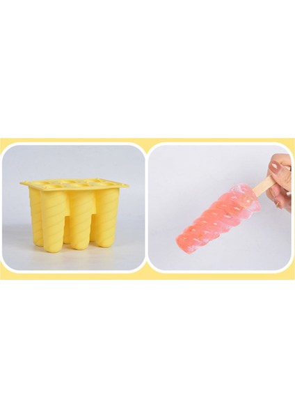 Adet Silikon Popsicle Kalıpları Ev Yapımı Dondurma Kalıpları Çocuklar Için Gıda Sınıfı Popsicle Makinesi Kolay Temizlenebilir, Yeşil (Yurt Dışından) modelleri