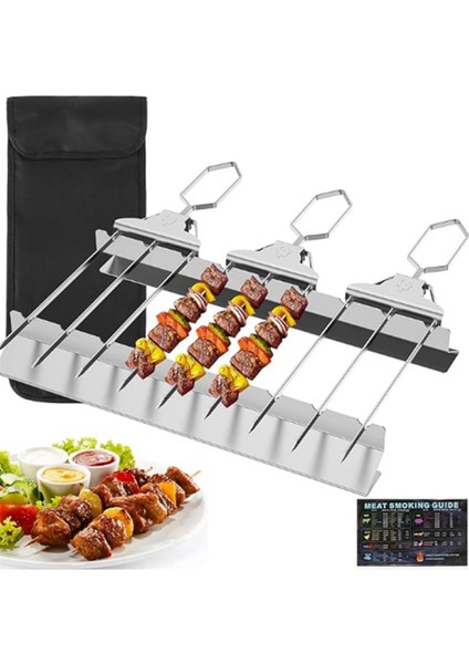 Saplı Izgara Şişleri, Et, Tavuk, Sosis Için Paslanmaz Çelik Barbekü Şişleri, Kabob Şişleri (Yurt Dışından) indirimleri