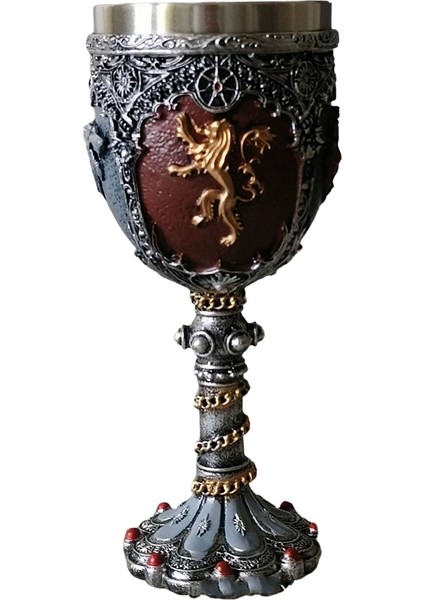 Ortaçağ Şövalyesi Rozeti Bira Kupası Paslanmaz Çelik Reçine Viking Kırmızı Şarap Kadehi Ortaçağ Şarap Kadehi Gereçleri Çay Takımı Kadeh Takımı (Yurt Dışından)