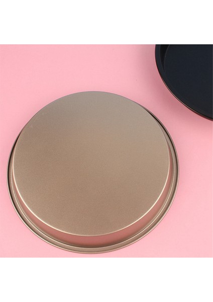 Yuvarlak Pizza Kalıbı Plaka Pizza Tepsisi Derin Tepsi Karbon Çelik Yapışmaz Kalıp Pişirme Fırını Aracı Pişirme Kalıbı Tepsisi 7 Inç Siyah (Yurt Dışından)