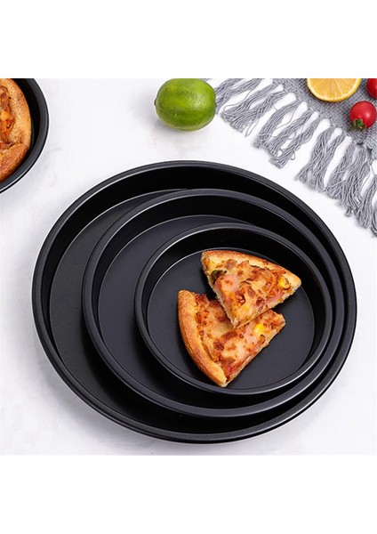 Yuvarlak Pizza Kalıbı Plaka Pizza Tepsisi Derin Tepsi Karbon Çelik Yapışmaz Kalıp Pişirme Fırını Aracı Pişirme Kalıbı Tepsisi 7 Inç Siyah (Yurt Dışından) modelleri