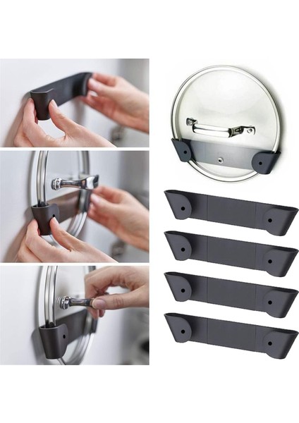 Tencere Kapağı Rafı Duvara Monte Askı Aparatı Tencere Kapağı Rafı Plastik Mutfak Depolama Mutfak Depolama Rafı Ayrı (Yurt Dışından) fiyatları