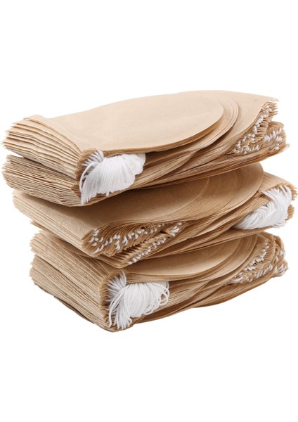 300 Adet Çay Filtre Poşeti, Tek Kullanımlık Çay Filtre Poşeti Kağıt Çay Demliği Bağcıklı Boş Çay Poşetleri Gevşek Çay ve Kahve Için (Yurt Dışından)