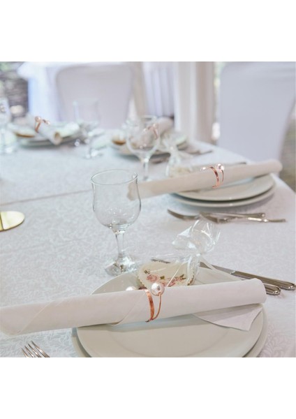 20'li Paket Gül Altın Peçete Halkaları, Inci Peçete Halkası Seti, Metal Yaylı Peçetelik Masa Süslemeleri, Peçete Halkası Tokaları (Yurt Dışından) fırsatları