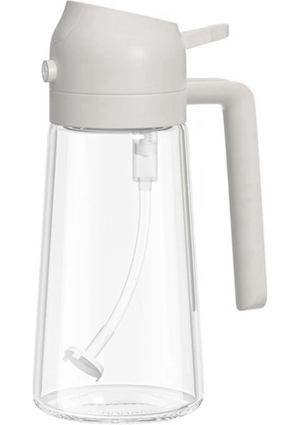 2'si 1 Arada Yağ Dağıtıcı ve Yağ Püskürtücü, Mutfak Için Yaklaşık 16 Oz Cam Yağ Püskürtme Dağıtıcı Şişe Beyaz (Yurt Dışından)