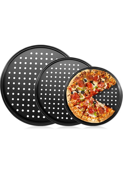 Pizza Tepsisi Delme Fırın Tepsisi Yapışmaz Delikli Pizza Kalıbı Barbekü Tepsisi Fırın Kalıbı Yuvarlak Fırın Tepsisi (Yurt Dışından)