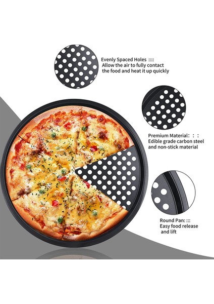 Pizza Tepsisi Delme Fırın Tepsisi Yapışmaz Delikli Pizza Kalıbı Barbekü Tepsisi Fırın Kalıbı Yuvarlak Fırın Tepsisi (Yurt Dışından) fiyatları
