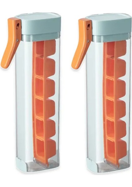 Adet Tek Elle Basmalı Buz Kafesi Kolay Çıkarılabilir Dondurucu 6 Bölmeli Buz Kalıbı Ev Yapımı Küçük Buz Kalıpları, C (Yurt Dışından)