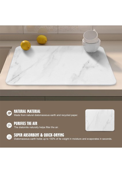 Mutfak Tezgahı Için Taş Kurutma Matı, Süper Emici, Isıya Dayanıklı Bulaşık Kurutma Matları, Sofra Takımı Matı (Yurt Dışından) indirimleri