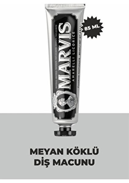 Amarelli Licorice Diş Macunu Koruyucu Etkiyle 75 ml Siyah Anason Aromalı