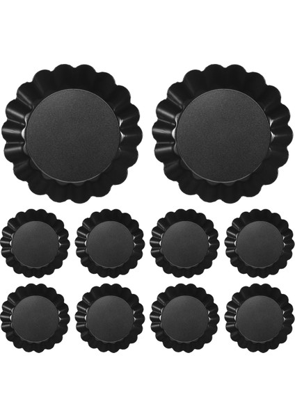 Yumurta Tart Kalıpları, 3 Inç Mini Tart Tepsileri Çıkarılabilir Taban, Kek Kek Muffin Kalıbı Teneke Kalıp Pişirme Aleti (10 Adet) (Yurt Dışından) fırsatları