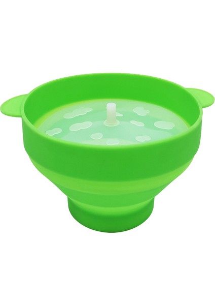 Patlamış Mısır Mikrodalga Silikon Katlanabilir Mutfak Kolay Aletleri Kendin Yap Patlamış Mısır Kovası Kase Yapıcı Kapaklı, Yeşil (Yurt Dışından)