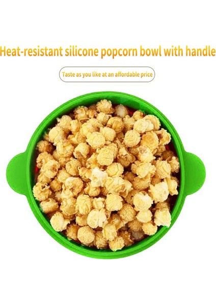 Patlamış Mısır Mikrodalga Silikon Katlanabilir Mutfak Kolay Aletleri Kendin Yap Patlamış Mısır Kovası Kase Yapıcı Kapaklı, Yeşil (Yurt Dışından) fırsatları