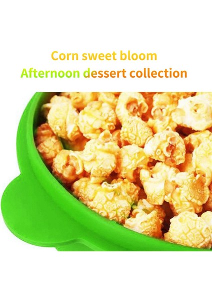 Patlamış Mısır Mikrodalga Silikon Katlanabilir Mutfak Kolay Aletleri Kendin Yap Patlamış Mısır Kovası Kase Yapıcı Kapaklı, Yeşil (Yurt Dışından) indirimleri