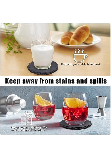 6'lı Paket Yuvarlak Taş Bardak Altlıkları, 4 Inç Taş Bardak Altlıkları, Çizilmez Tabanlı Toplu Bardak Altlıkları (Yurt Dışından) fiyatları