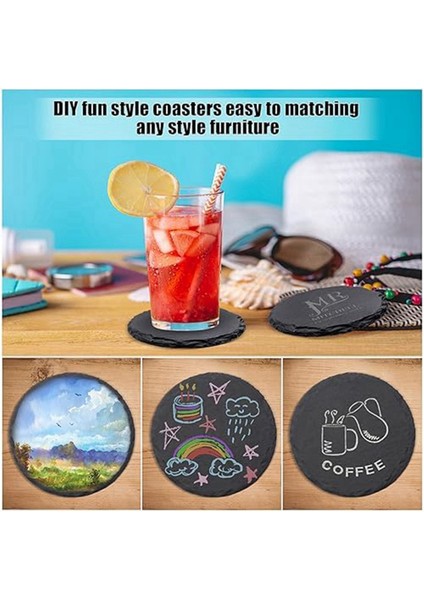 6'lı Paket Yuvarlak Taş Bardak Altlıkları, 4 Inç Taş Bardak Altlıkları, Çizilmez Tabanlı Toplu Bardak Altlıkları (Yurt Dışından) indirimleri