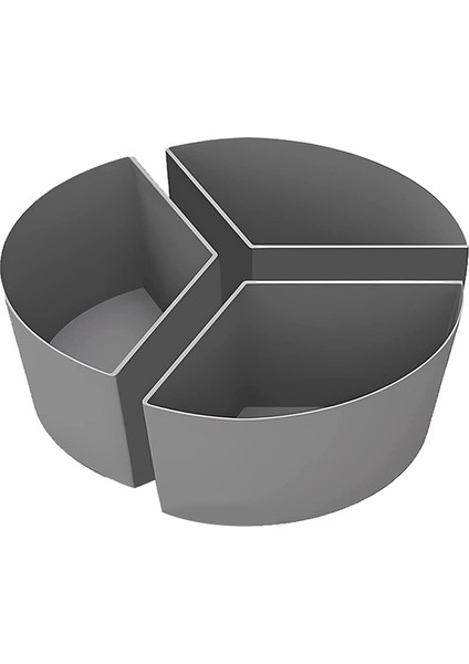 Yavaş Pişirici Kaplamaları, 3'ü 1 Arada Silikon Yavaş Pişirici Bölücü, 6qt Oval ve Yuvarlak Tencere Bölücüsüne Uygun (Gri) (Yurt Dışından)