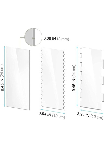 6 Parça Kek Pürüzsüzleştirici Krema Tarak Kazıyıcı Seti Kek Heykel Dekorasyon Malzemeleri Pişirme Için Delikli Kek Dekorasyon Malzemeleri (Yurt Dışından) fiyatları
