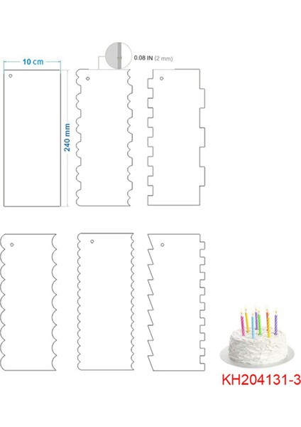 6 Parça Kek Pürüzsüzleştirici Krema Tarak Kazıyıcı Seti Kek Heykel Dekorasyon Malzemeleri Pişirme Için Delikli Kek Dekorasyon Malzemeleri (Yurt Dışından) fırsatları