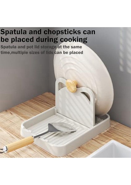 Kapaklı Kaşıklık, Mutfak Tezgahı Için Katlanabilir Kaşıklık, Kaşıklar Için Kedi Tencere Kapağı Tutucu Siyah (Yurt Dışından) fiyatları