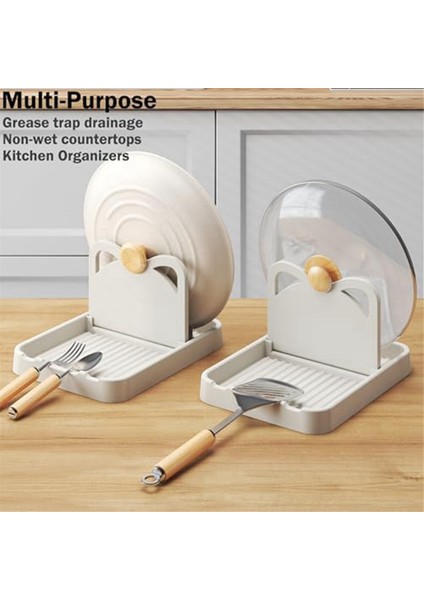 Kapaklı Kaşıklık, Mutfak Tezgahı Için Katlanabilir Kaşıklık, Kaşıklar Için Kedi Tencere Kapağı Tutucu Siyah (Yurt Dışından) fırsatları