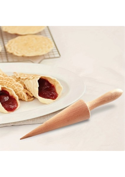 Dondurma Waffle Külahı Silindiri, Güçlü ve Pürüzsüz Külah Silindiri, Ahşap Pizzelle Külahı, Saplı Waffle Külahı Şekilli Alet (Yurt Dışından) fiyatları