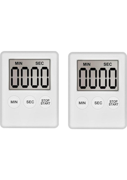 Dijital Mutfak Zamanlayıcısı, Zamanlayıcı, Yumurta Zamanlayıcısı, Iş, Spor Zamanlayıcısı, Oyun, Pişirme Zamanlayıcısı, 2'li Paket Beyaz (Yurt Dışından)