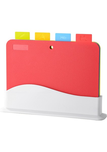 Gıda Simgeli Esnek Plastik Kesme Tahtası Matları, Kaymaz Kaliteli Ince Mutfak Kesme Matı Seti (Yurt Dışından)