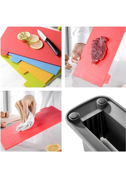 Gıda Simgeli Esnek Plastik Kesme Tahtası Matları, Kaymaz Kaliteli Ince Mutfak Kesme Matı Seti (Yurt Dışından) modelleri