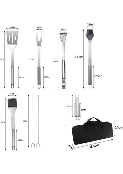 20 Adet/takım Barbekü Aleti Paslanmaz Çelik Barbekü Aletleri Setleri Mutfak Eşyaları Seti Barbekü Izgara Aletleri Seti Barbekü Aksesuarları (Yurt Dışından) fırsatları