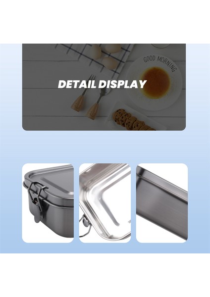 Paslanmaz Çelik Bento Kutusu Sızdırmaz Metal Öğle Yemeği Kutusu Çıkarılabilir Bölmeli Öğle Yemeği Kutusu Çocuklar ve Yetişkinler Için (Siyah) (Yurt Dışından) indirimleri