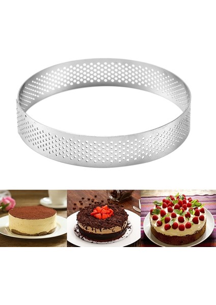 20 cm Yuvarlak Paslanmaz Çelik Kek Deliği Kalıpları Mus Kek Tart Halkası Pizza Tatlı Dıy Dekor Kalıbı Mutfak Pişirme Aracı (Yurt Dışından) modelleri