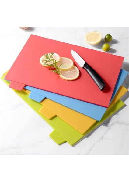 Gıda Simgeli Esnek Plastik Kesme Tahtası Matları, Kaymaz Kaliteli Ince Mutfak Kesme Matı Seti (Yurt Dışından) fırsatları