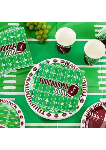 101 Parça Futbol Temalı Sofra Takımı Futbol Partisi Seti Futbol Maçı Veya Doğum Günü Partisi Için Mükemmel (Yurt Dışından) fırsatları