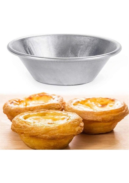 25'li Yumurta Tart Kalıbı Yumurta Tart Kabı Yumurta Tart Tabanı, Yuvarlak Yeniden Kullanılabilir Yapışmaz (Alüminyum) (Yurt Dışından) indirimleri