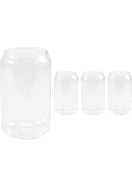 4'lü Paket Şekilli Cam Moda Su Süt Meyve Suyu Basit Meyve Suyu Bardağı Bira Bardağı Çalkalama Bardağı Tatlı Bardağı Kola Kupası, 400ML (Yurt Dışından)