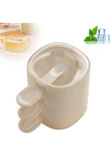 Çok Katmanlı Dondurma Kalıbı Silikon Ev Yapımı Istife Edilebilir Popsicle Kalıpları Kendin Yap Sevimli Yeniden Kullanılabilir Buz Popsicle Kalıbı Fildişi Beyazı (Yurt Dışından) fırsatları