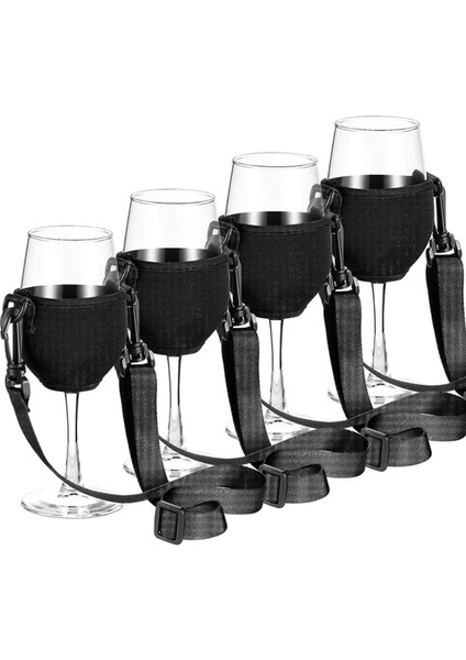 4 Adet Taşınabilir Şarap Kadehi Tutucu Askısı Şarap Askısı Boyunduruğu Bardak Tutucu Desteği Boyun Askısı Doğum Günü Kokteyl Araçları Için (Yurt Dışından)