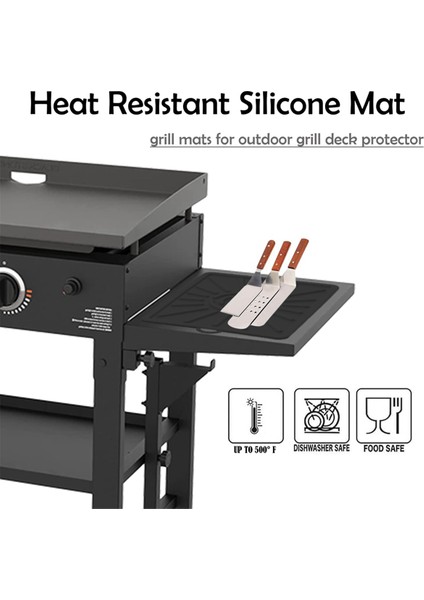 Izgara Matı, Yan Raf Matı, Açık Hava Izgarası Mutfak Tezgahı Için Silikon Izgara Pedi, Barbekü Izgara Matları (2'li Paket, Siyah) (Yurt Dışından) modelleri