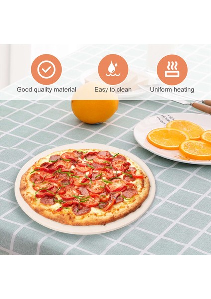 12 Inç Seramik Pizza Taşı Pizza Pişirme Taşı/tavası, Izgara ve Fırın Için Mükemmel - Isıya Dayanıklı, Dayanıklı ve Güvenli (Yurt Dışından) indirimleri