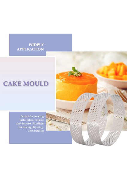 20 Adet Delikli Yuvarlak Tart Halkaları Meyveli Turta Kişler Kek Mus Mutfak Pişirme Kalıbı Delikli Kek Mus Halkası 8 cm (Yurt Dışından) fırsatları
