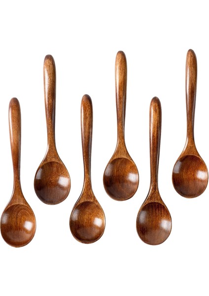 Adet Ahşap Kaşık, 6,5 Inç Küçük Ahşap Kaşıklar - Çorba, Yemek, Kavanoz ve Kutuları Doldurmak Için Mükemmel - Mutfak Gereçleri Seti (Yurt Dışından)