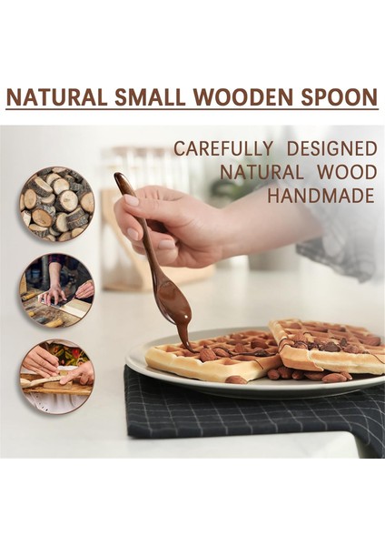 Adet Ahşap Kaşık, 6,5 Inç Küçük Ahşap Kaşıklar - Çorba, Yemek, Kavanoz ve Kutuları Doldurmak Için Mükemmel - Mutfak Gereçleri Seti (Yurt Dışından) fırsatları
