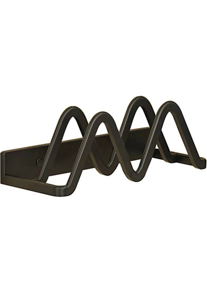 Paslanmaz Tencere Kapağı Tutucu Duvara Monte Tabaklık Güçlü Taşıma Kapasitesi Delinmez Tencere Kapağı Rafı Galeri Rafı Siyah-B (Yurt Dışından) fırsatları