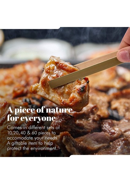 Yemek Pişirmek Için Ahşap Maşa 40 Adet Mini Tost Maşası, Mutfak Için Mini Bambu Maşa, Çevre Dostu ve Hafif (Yurt Dışından) fırsatları