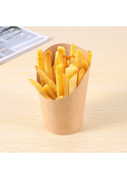 100 Adet Tek Kullanımlık Paket Servis Parti Tatlı Malzemeleri Pişirme Kek Yumurta Puf Patates Kızartması Cips Atıştırmalıklar Kraft Kağıt Bardak Tutucu, 300 ml (Kahverengi) (Yurt Dışından) fiyatları