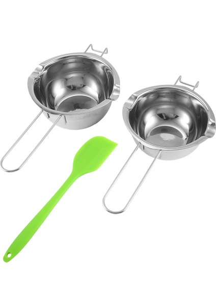 Çikolata, Şeker, Tereyağı, Peynir Için Silikon Spatulalı 2'li Çift Kazanlı Eritme Kabı (400ML ve 600ML) (Yurt Dışından) fiyatları