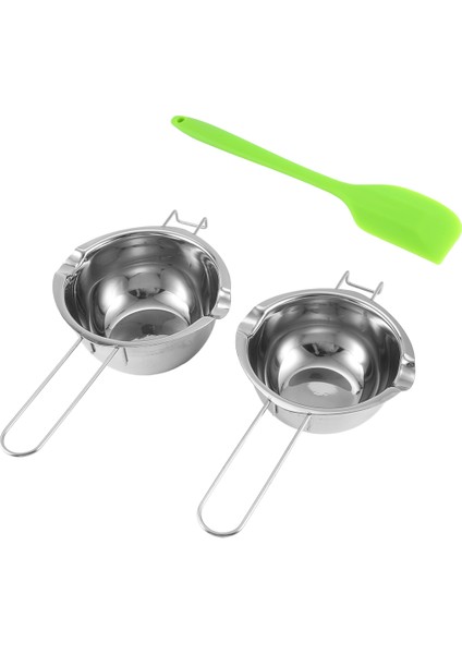 Çikolata, Şeker, Tereyağı, Peynir Için Silikon Spatulalı 2'li Çift Kazanlı Eritme Kabı (400ML ve 600ML) (Yurt Dışından) modelleri