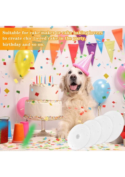 36 Parça Plastik Kek Dübeli Çubuk Seti, 20 Parça Beyaz Kek Çubuğu Destek Çubuğu ve 4 Parça Kek Ayırıcı Plaka (Yurt Dışından) indirimleri